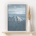 thumbnail image 2 of PixonSign Framed Canvas Print Wall Art Dark Forest and Mountain Scene Nature Wilderness Photography Modern Art Bohemian Scenic Relax/Calm Blue Cool for Living Room, Bedroom, Office - 16"x24" White, 2 of 5
