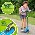 thumbnail image 5 of Flybar Aero Micro Kick Scooter for Boys & Girls, Pro Design with 2 Electric LED Wheels, Adjustable Handles, Blue, 5 of 6
