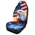 thumbnail image 5 of Uourmeti Bald Eagle and US Flag Car Seat Cushion Cover Durable Front Car Seat Cover Soft Anti-Slip 1 Pieces Set Compatible with Auto Suv, 5 of 6