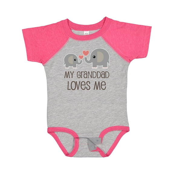 Inktastic Granddad Loves Me Grandchild Boys or Girls Baby Bodysuit