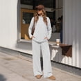 thumbnail image 5 of SUNBS Women's Long Sleeve Lounge Sets Mock Neck Two Piece Sets for Women Wide Leg Pants Outfits Tracksuit Sweatsuits Set, 5 of 9