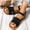 Black#52, variant on Women's Fashion Casual Spring & Summer Round - Toe Open - Toe Elastic - Strap Flat Sandals