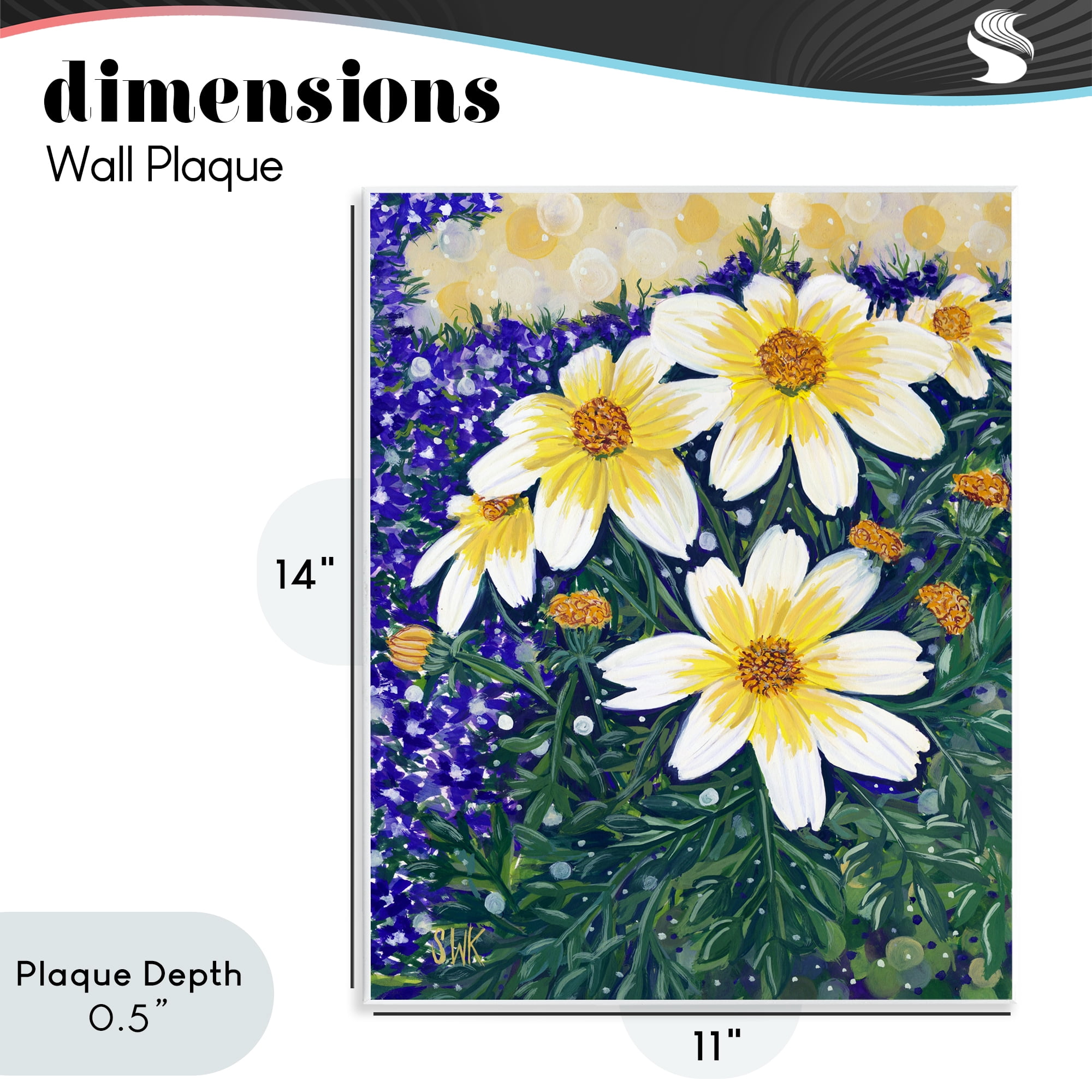 Stupell Industries Summer Garden Cosmos Wall Plaque Art, design by Sarah Waldron Kimball