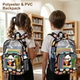 thumbnail image 3 of FKELYI Flower Panda Print 17 Inch Clear Backpack Kids Backpack See Through Schoolbag Spacious Bookbag Travel Bags for Elementary Student, 3 of 7