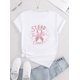 thumbnail image 4 of Awareness Women's Black T-Shirt with Pink Ribbon Graphic - Casual & Sporty Round Neck Short Sleeve, Comfortable Polyester Blend Summer Top, Awareness Items, 4 of 8