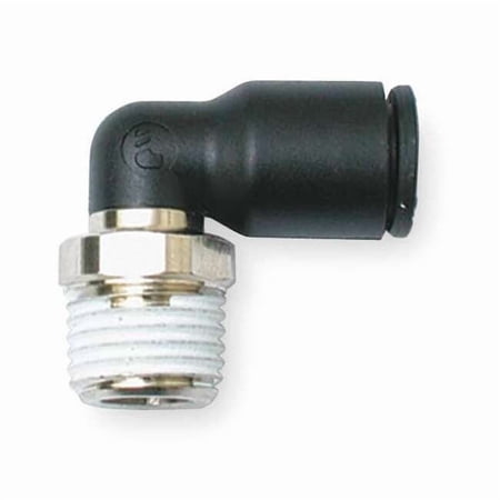 Push-Fit Elbow Fitting 10mm Tube Size Fiberglass-Reinforced Nylon Black 10 PK 3109 10 18