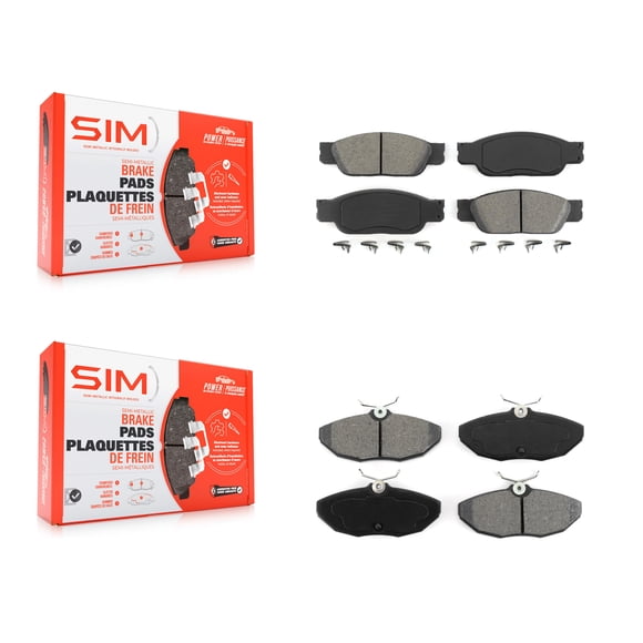 SIM Front Rear Semi-Metallic Brake Pads Kit for Car Ford Thunderbird Lincoln LS Jaguar S-Type KSM-100341
