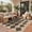 Smooth Diamond, variant on DEORAB Jute Outdoor Rug 8x10 Checkered Jute Rug Polyester Machine Weave Easy-Cleaning Non Slip Geometric Carpet Patio Backyard Porch Deck Balcony Zigzag Diamond
