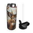 thumbnail image 2 of Picia American Wildlife Deer Forest Pattern 18oz Sports Insulated Kettle With Straw Insulated Water Bottle For Running Hiking Cycling Climbing Men'S Woman Insulated Water Bottle, 2 of 8