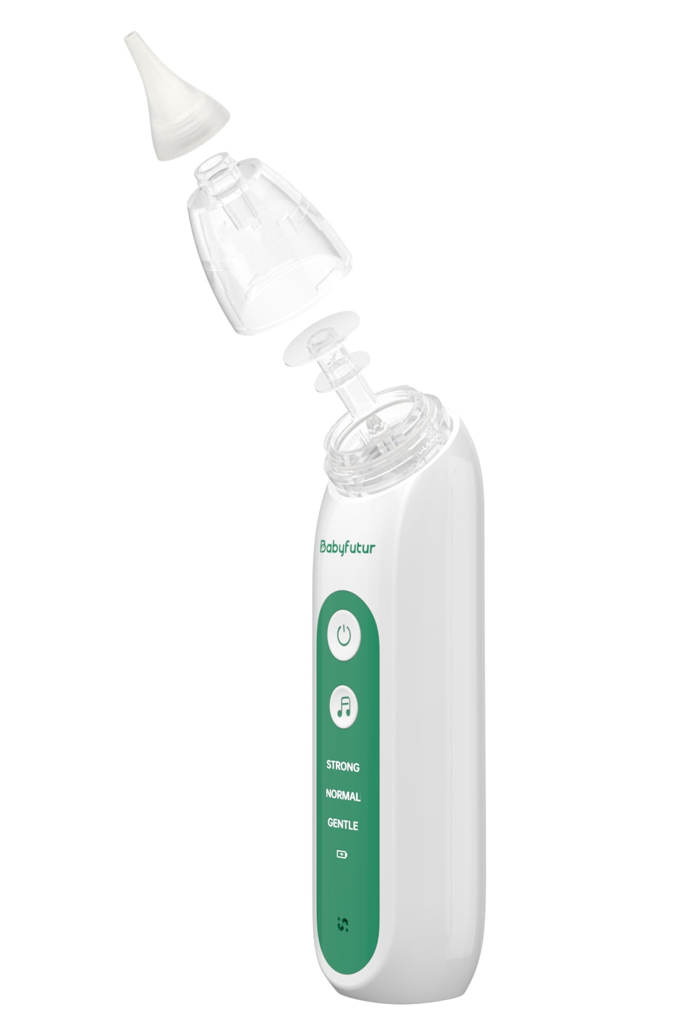 Babyfutur Electric Nasal Aspirator with Adjustable Suction, USB Rechargeable Nose Cleaner for Newborns, Infants and Toddlers