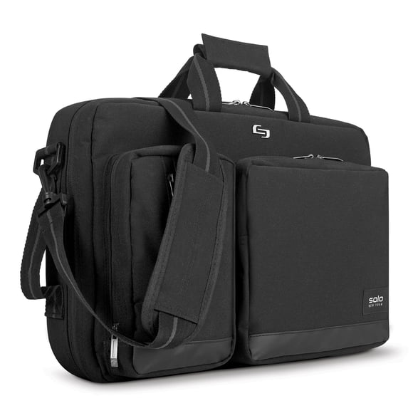 Solo New York Mallette Hybride Sac à Dos - Sac de Transport pour Ordinateur Portable pour Femmes et Hommes, Convient à un Ordinateur de 15,6 Pouces, Mallette pour Voyage et Travail, Poche Interne pour Tablette