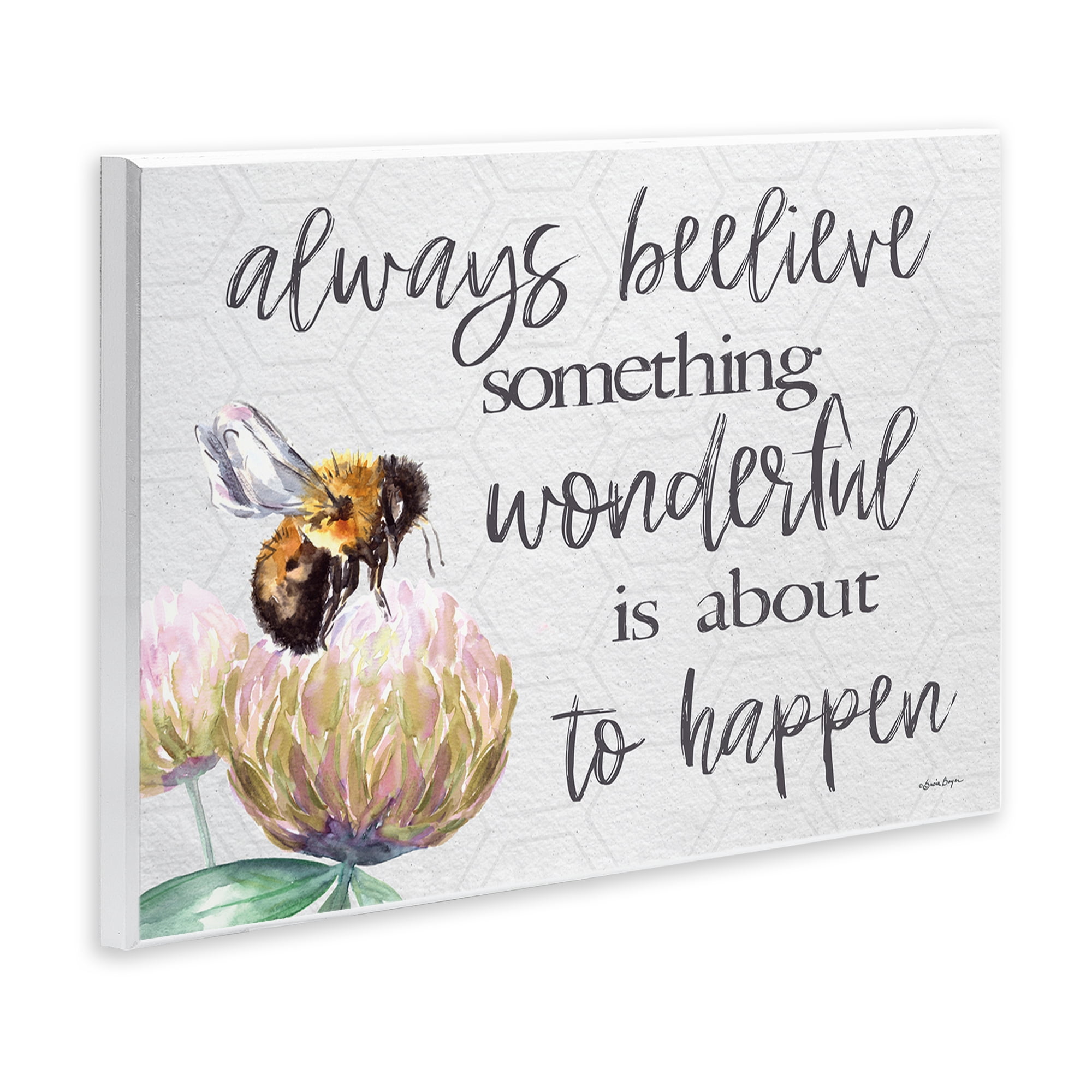 Stupell Industries Always Believe Something Wonderful Wall Plaque Art, design by Susie Boyer