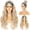 Ash Blonde, variant on Danrzix Glueless Headband Wig – Large Wavy Curls, Synthetic Fiber, Non-Lace Front, Machine-Made, 150% Density.