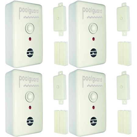 Poolguard DAPT-WT Immediate Pool Door Alarm White Pack of 4