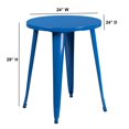thumbnail image 2 of 24'' Round Black Metal Indoor-Outdoor Table, 2 of 3