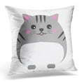 thumbnail image 1 of BSDHOME Colorful Cartoon Cute Kawaii Cat Cahracter Children Style Sticker Design Books Character Pillow Case Pillow Cover 20x20 inch, 1 of 1