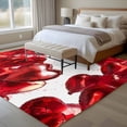 thumbnail image 4 of 5'x7' Area Rugs, Valentine's Day Indoor Outdoor Area Rug for Living Room Bedroom, Dark Red Love Heart Ballons Romantic Washable Bathroom Rugs Kitchen Floor Carpet Mats Home Decor Aesthetic, 4 of 8