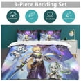 thumbnail image 6 of Genshin Impact 3-Piece Bedding Comforter Set Bed Cover Set Soft Warm Bedding for Bedroom, Home, Hotel 90"x90", 6 of 8