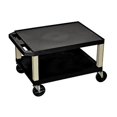 thumbnail image 1 of Luxor WT16E Tuffy Black 2 Shelf AV Cart, 1 of 4