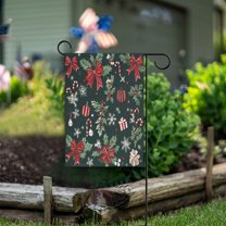 Yayeee Garden Flag 12"x18" Double Sided Outdoor Yard Lawn Holiday Decorations, Green Christmas