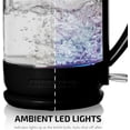 thumbnail image 6 of OVENTE Electric Kettle with 1.5L Borosilicate Glass, 1500W Fast Boiling Water Heater for Coffee or Tea, Easy to Fill Lid, Auto Shut-Off, Boil-Dry Protection & Stainless Steel Filter, Black KG516B, 6 of 9