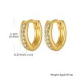 thumbnail image 5 of VNOX 18K Gold Plated Cubic Zirconia Huggie Cuff Earrings for Women, 5 of 7