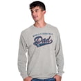 thumbnail image 3 of World's Greatest Dad Number 1 Father Men's Long Sleeve Tee T Shirt Brisco Brands X, 3 of 5