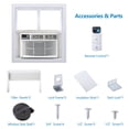 thumbnail image 2 of 8000 BTU Wi-Fi Connected Window Air Conditioner Cools up to 450 Sq Ft Quiet Smart window ac unit with Remote App Control Easy Install air conditioner for bedroom Office Home White, 2 of 9