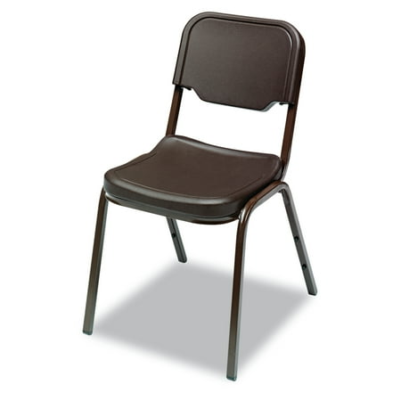 Iceberg Rough N Ready Series Original Stack Chair, Resin, Espresso/Brown, 4 per Carton