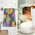 thumbnail image 2 of Dreamtimes Rainbow Pineapples Bath Towels Set 16×28 inches, Cotton Face Towel Water Absorbent Lightweight Quickdry Hand Towels for Bathroom Ktichen Travel Gym, 2 of 7