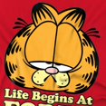 thumbnail image 3 of Garfield Mens Life Begins At Forty T-Shirt, 3 of 5