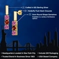 thumbnail image 2 of Gem Stone King 18K Yellow Gold Plated Silver Pink Moissanite and Red Garnet Drop Dangle Earrings for Women | 1.55 Cttw | Gemstone Birthstone | Round 5MM, 2 of 6