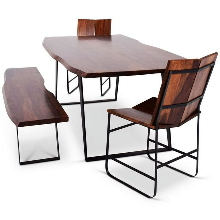 Steve Silver Bowman Dining Table in Chestnut Finish BM500T