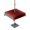 Grey Red Black, variant on Outdoor Tablecloths with Umbrella Hole & Zipper, Dark Red Grey Black Ombre Round Tablecloths 60 Inch, Farmhouse Gradient Minimalist Waterproof Table Cloth, Patio/Pool/Picnic Table Covers