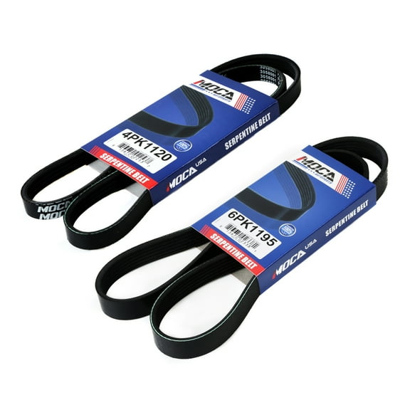 MOCA AUTOPARTS Serpentine Belt Set Fit for 01-02 Acura MDX & 03-04 Honda Pilot 3.5L