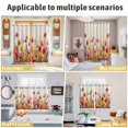 thumbnail image 6 of Pastoral Botanical Kitchen Curtains Short 45 Inch Length, Watercolor Spring Summer Flowers Rustic Grommet Top Bedroom Living Room Curtains, Light Filtering Cafe Curtain Drapes 2 Panels Set 84''x45'', 6 of 9
