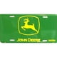 Logo Jaune John Deere sur la Plaque d'Immatriculation en Métal Vert – image 1 sur 1