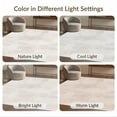 thumbnail image 7 of ODIKA 3'x5' Beige Ivory Abstract Distressed Vintage Washable Area Rug Contemporary Minimalist Geometric Textured Weathered Finish Modern for Hallway, Laundry Room, Non-Slip, Flatweave, Easy Care, 7 of 7