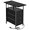 Black, variant on End Tables Living Room with Charging Station, Narrow Side Table with USB Ports and Outlets, Slim Nightstand with 3 Fabric Drawers for Bedroom, Small Space, Black
