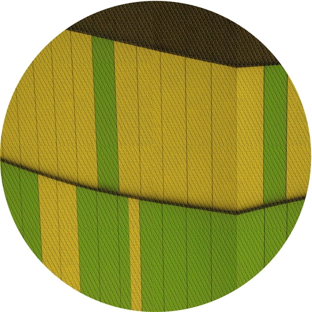 Ahgly Company Indoor Round Patterned Pistachio Green Area Rugs, 8' Round