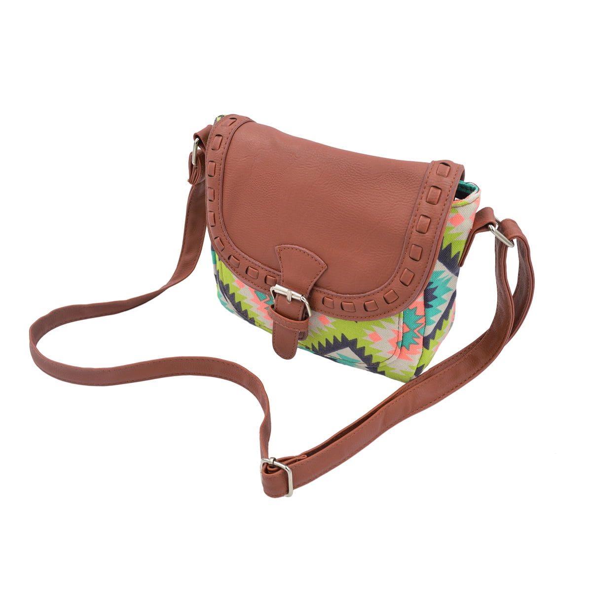 Colorful Animal Retro Cat Teen Shoulder Bag Flap With Magnetic Snap Printed Fashion Saddle Bag Simple Shoulder Bag