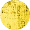 thumbnail image 1 of Ahgly Company Indoor Round Oriental Yellow Industrial Area Rugs, 4' Round, 1 of 4
