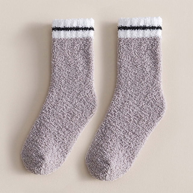 Calcetines de lana gruesos y cálidos para mujer, calcetines para dormir en el suelo, calcetines de tubo medio, calcetines de poliéster para mujer