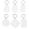 thumbnail image 1 of 18 Pcs Porte-Clés Cadre Photo Transparent DIY, 1 of 8