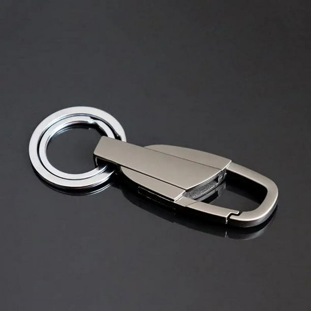 Llavero de acero inoxidable para hombre | Colgante de llavero de coche engrosado duradero | Anillo de bloqueo de suspensión rápida | Regalo para Aniversario, Cumpleaños, Familia, Amigos | 1 Paquete