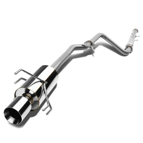 DNA Motoring CBE-HA90-NRT For 1990 to 1993 Honda Accord CB7/CB9 F22 Stainless Steel 4" Rolled Muffler Tip Catback Exhaust System 91 92