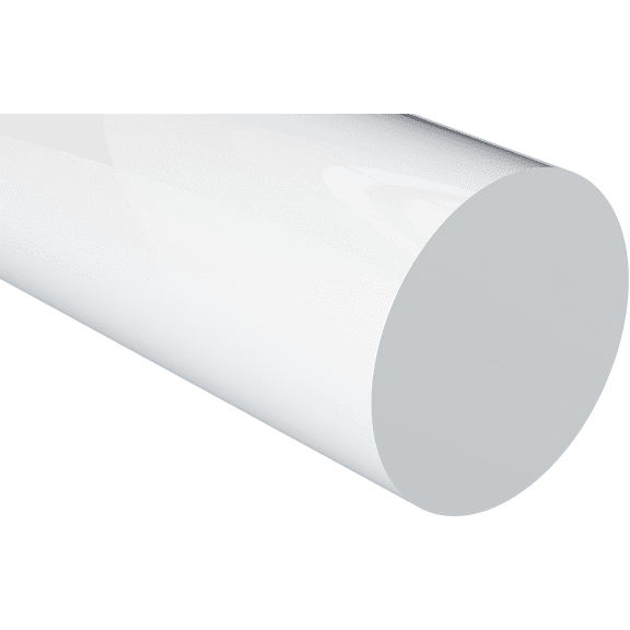 Polycarbonate Rigid Round Rod, Clear, 1.75" Diameter, 60" L