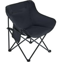 Portable camping chair with breathable upholstered construction Side pockets Aluminium frame camping chair with carry bag for backpacking and camping