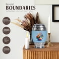 thumbnail image 3 of JAGASY Music Funeral Urn for Memorial - Keepsake Cremation Urns Blue for Adult Male - Small Decorative Urn for Ashes for Female - Little Blue Urns for Loved Ones Burial - 3 Inch, 3 of 7