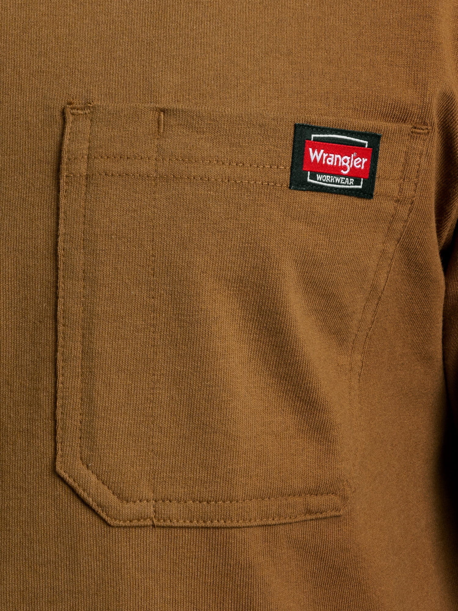 Wrangler Workwear Men's Short Sleeve Heavyweight Pocket Crew Work Shirt, size S-2XLT